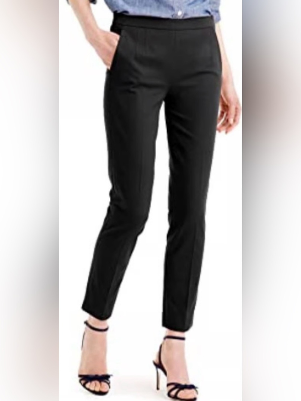 J. Crew Martie Black Cropped Pants Women’s Size 6